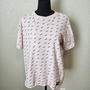 Mens WESC Vibes. T Shirt Light Pink Size L VGUC